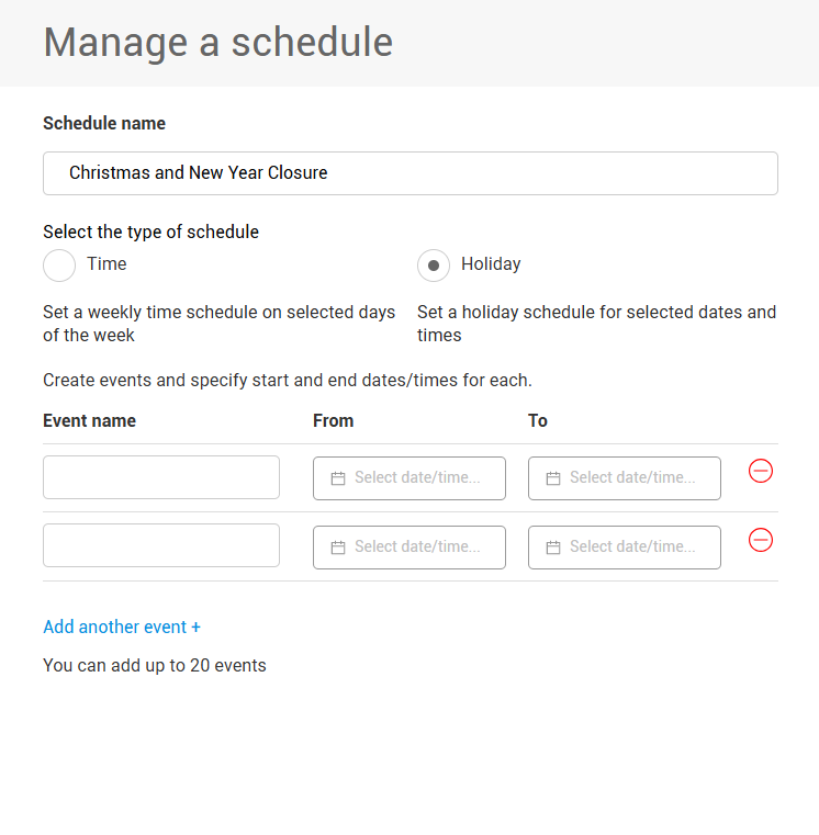 A screenshot of a scheduleDescription automatically generated