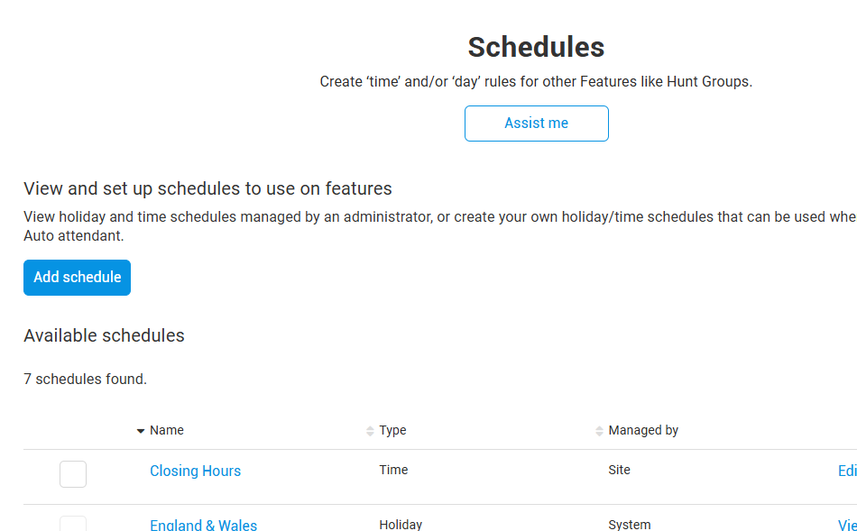 A screenshot of a scheduleDescription automatically generated